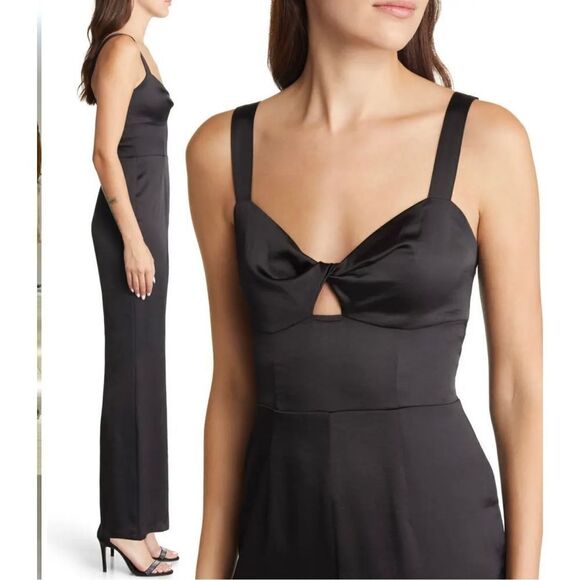 CHELSEA28 Twist Detail Satin Jumpsuit size 2X NWOT - Picture 2 of 9